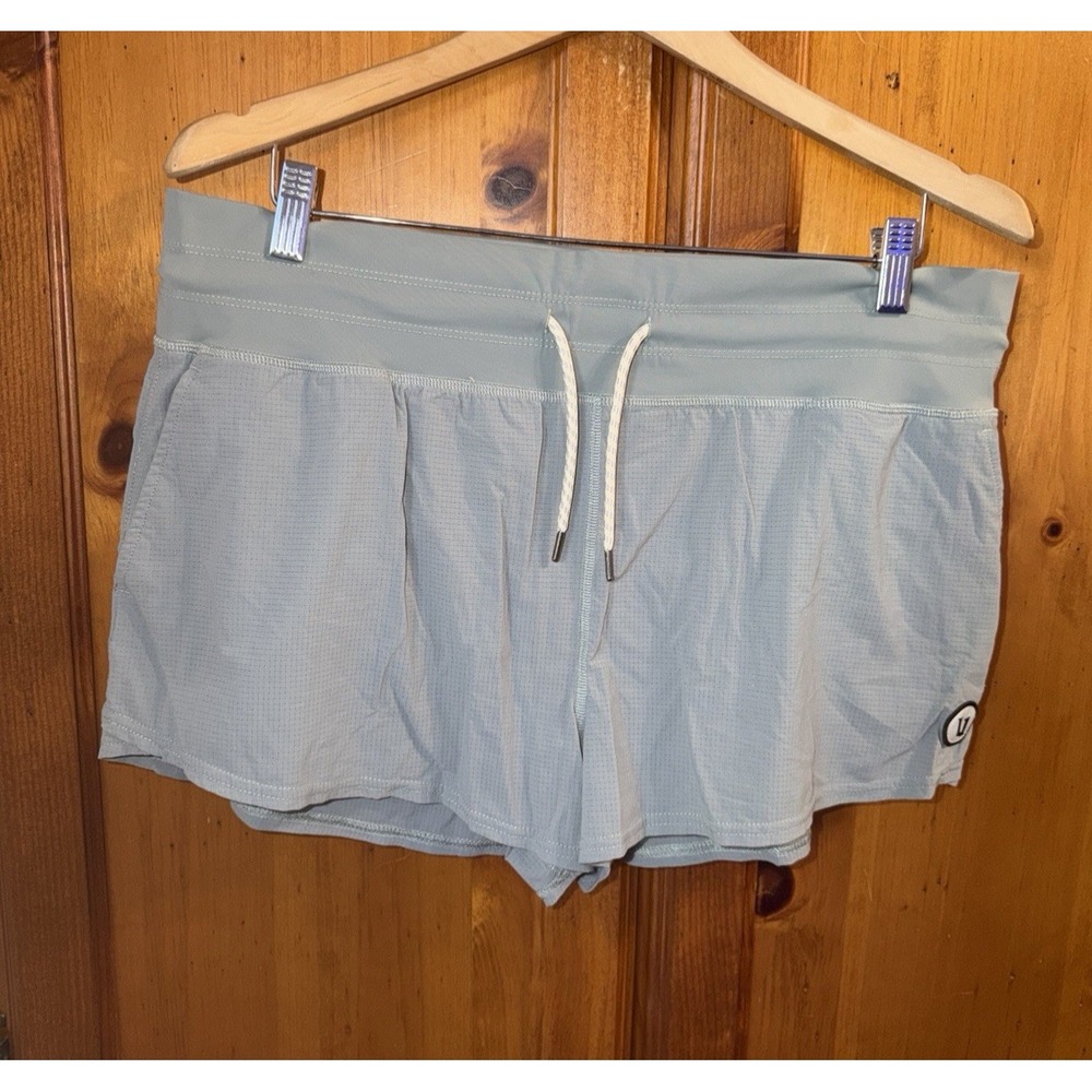 Vuori Seabreeze Blue Performance Shorts Running Yoga Women's XL Active VW370